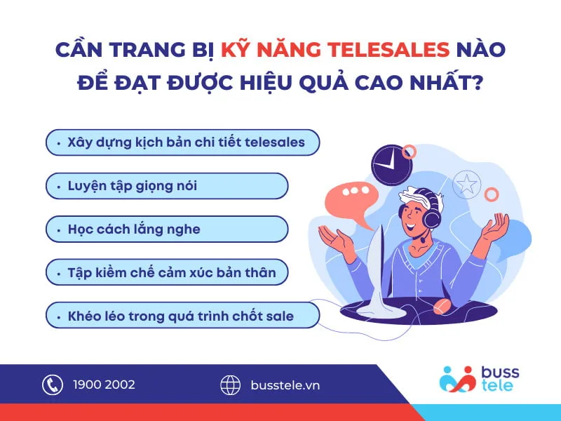 Các kỹ năng để telesale đạt hiệu quả cao nhất