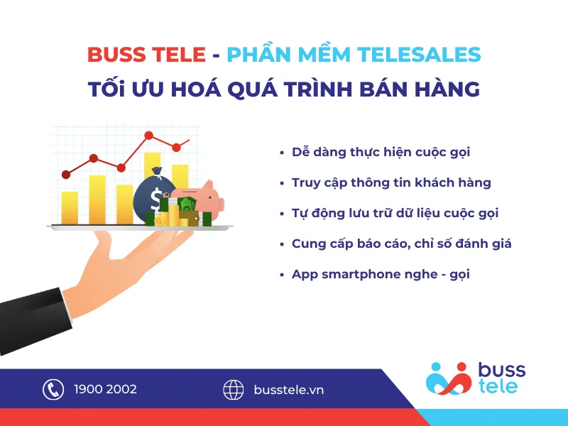 Buss Tele - Phần mềm gọi điện Telesales tối ưu hoá quá trình bán hàng