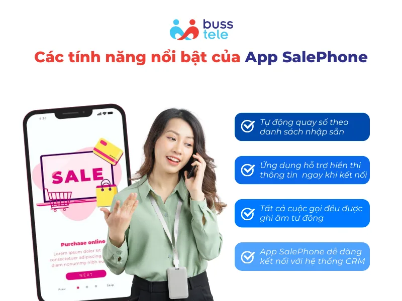 Các tính năng nổi bật của App SalePhone
